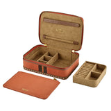 Wolf Ida Orange Travel Zip Jewellery Case 190045