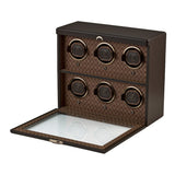 WOLF Earth 6 Piece Watch Winder in Coffee