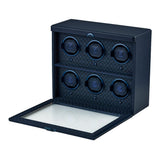 WOLF Earth 6 Piece Watch Winder in Midnight Blue