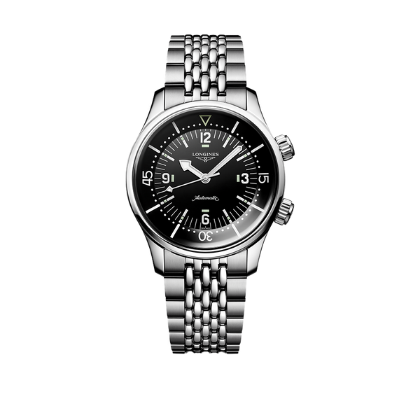 Longines Heritage Diver Black Stainless Steel 39.00MM Longines