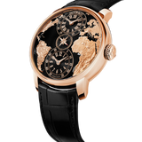 JACOB & CO THE WORLD IS YOURS AUTOMATIC BLACK DUAL TIME ZONE 43MM