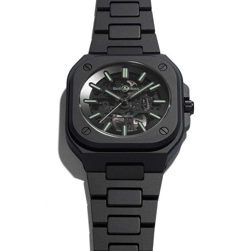 BELL & ROSS BR 05 LIMITED  EDITION SKELETON BLACK LUM CERAMIC