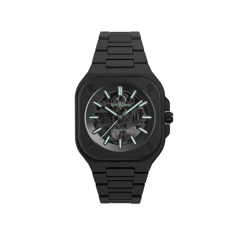 BELL & ROSS BR 05 LIMITED  EDITION SKELETON BLACK LUM CERAMIC