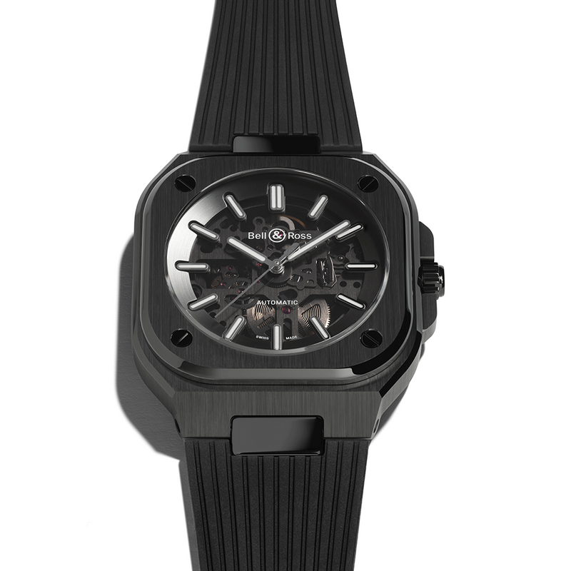 BELL & ROSS BR 05 SKELETON BLACK CERAMIC RUBBER