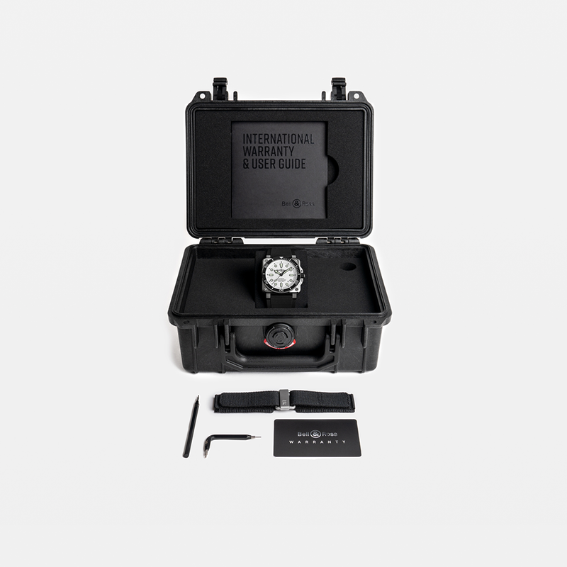 Bell & Ross BR-03 Automatic 42mm Watch BR03A-D-WH-ST/SRB