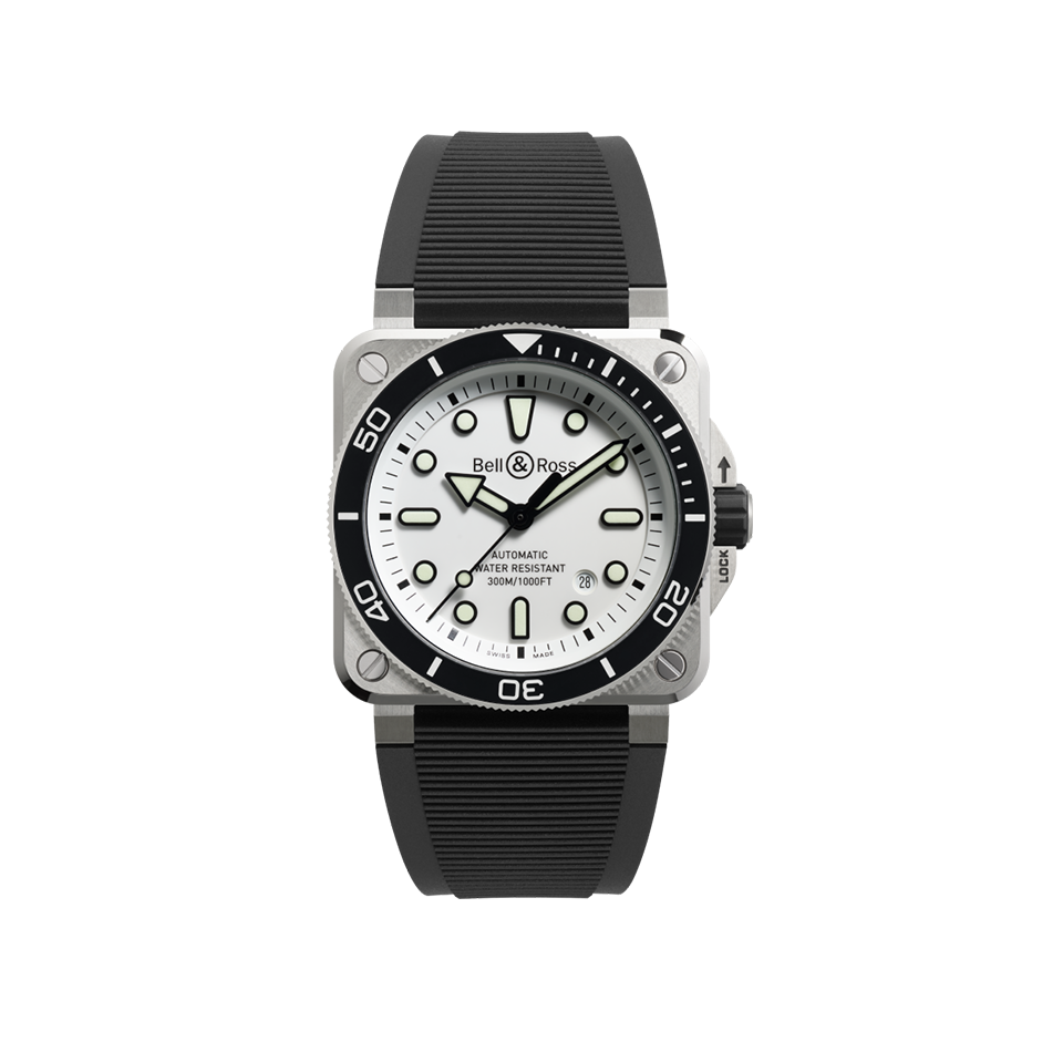 Bell & Ross BR-03 Automatic 42mm Watch BR03A-D-WH-ST/SRB