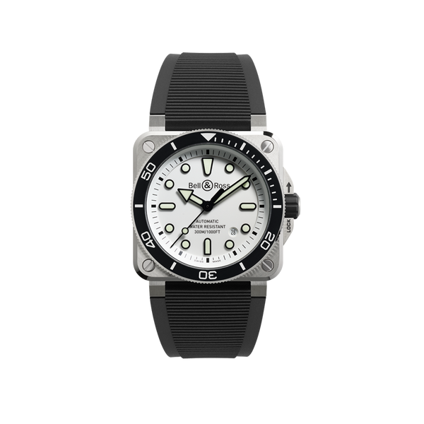 Bell & Ross BR-03 Automatic 42mm Watch BR03A-D-WH-ST/SRB