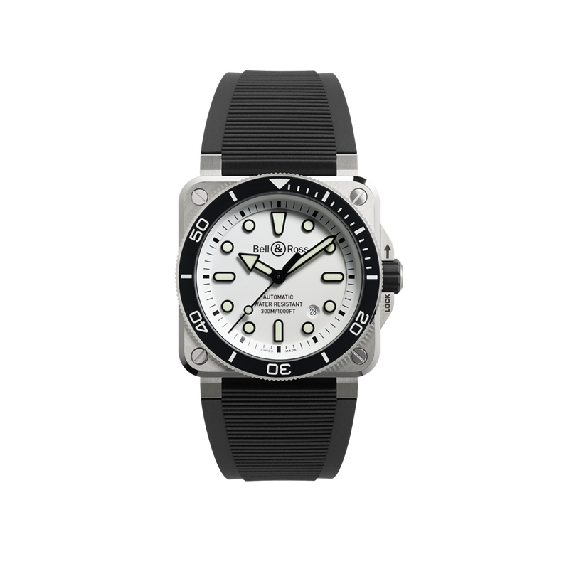 Bell & Ross BR-03 Automatic 42mm Watch BR03A-D-WH-ST/SRB
