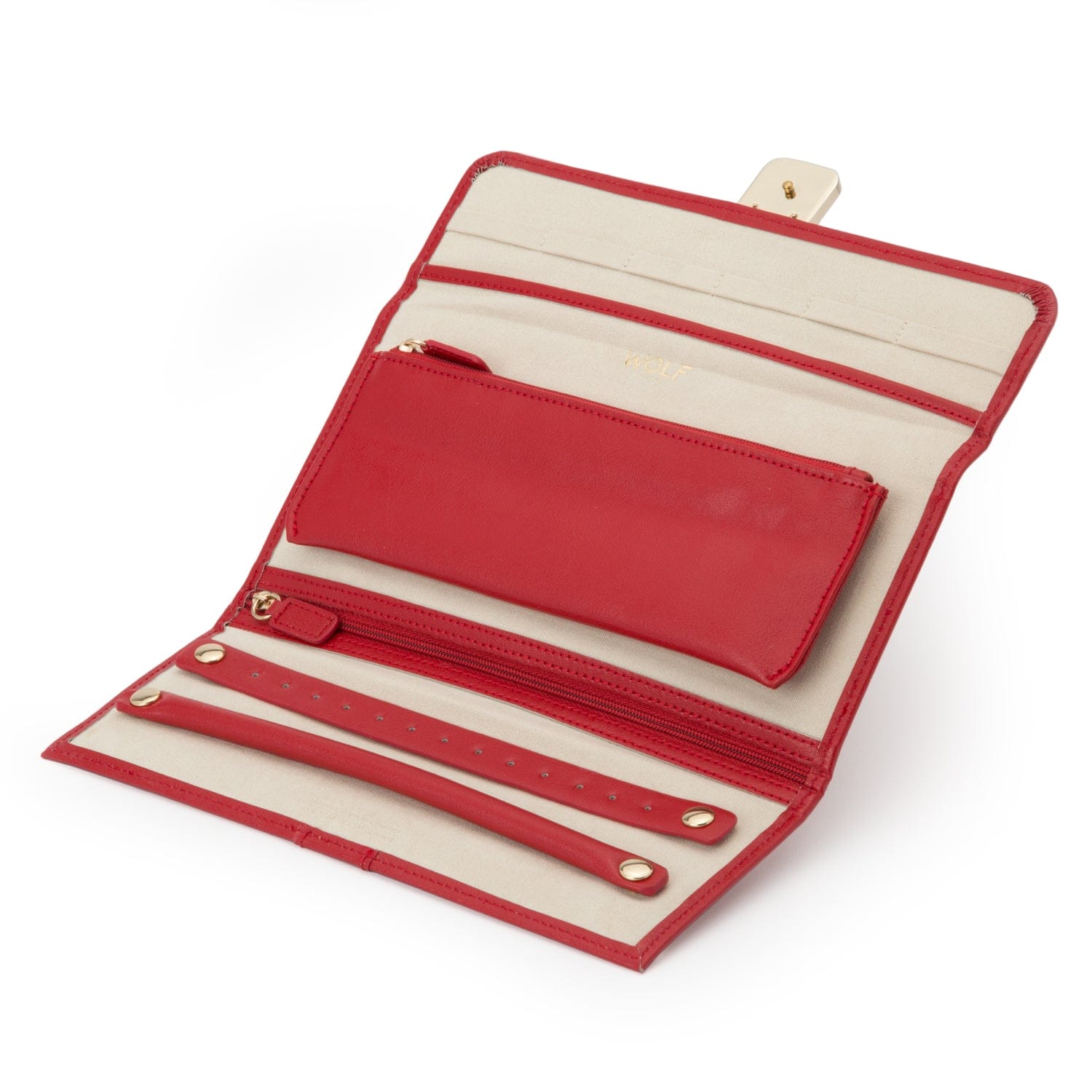 Wolf Palermo Red Jewellery Travel Roll 213472