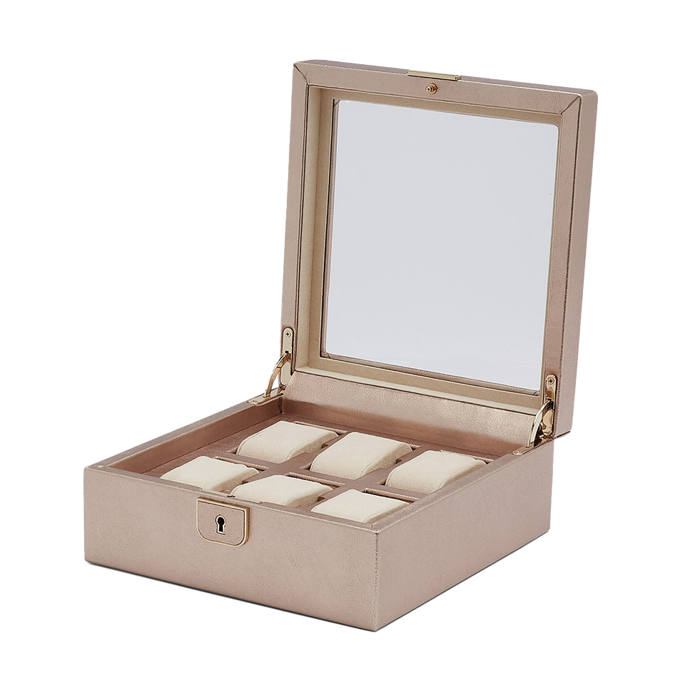 Wolf Palermo 6 Piece Watch BoxRose Gold