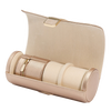 Wolf Palermo Double Watch Roll with Jewellery Pouch Rose Gold