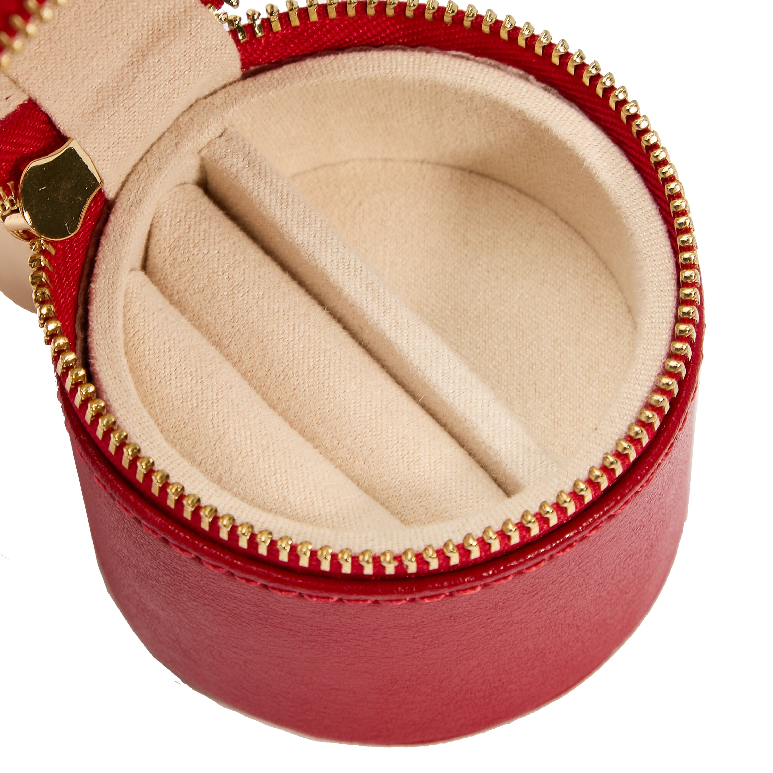 Wolf Palermo Red Double Watch Roll with Jewellery Pouch 213972