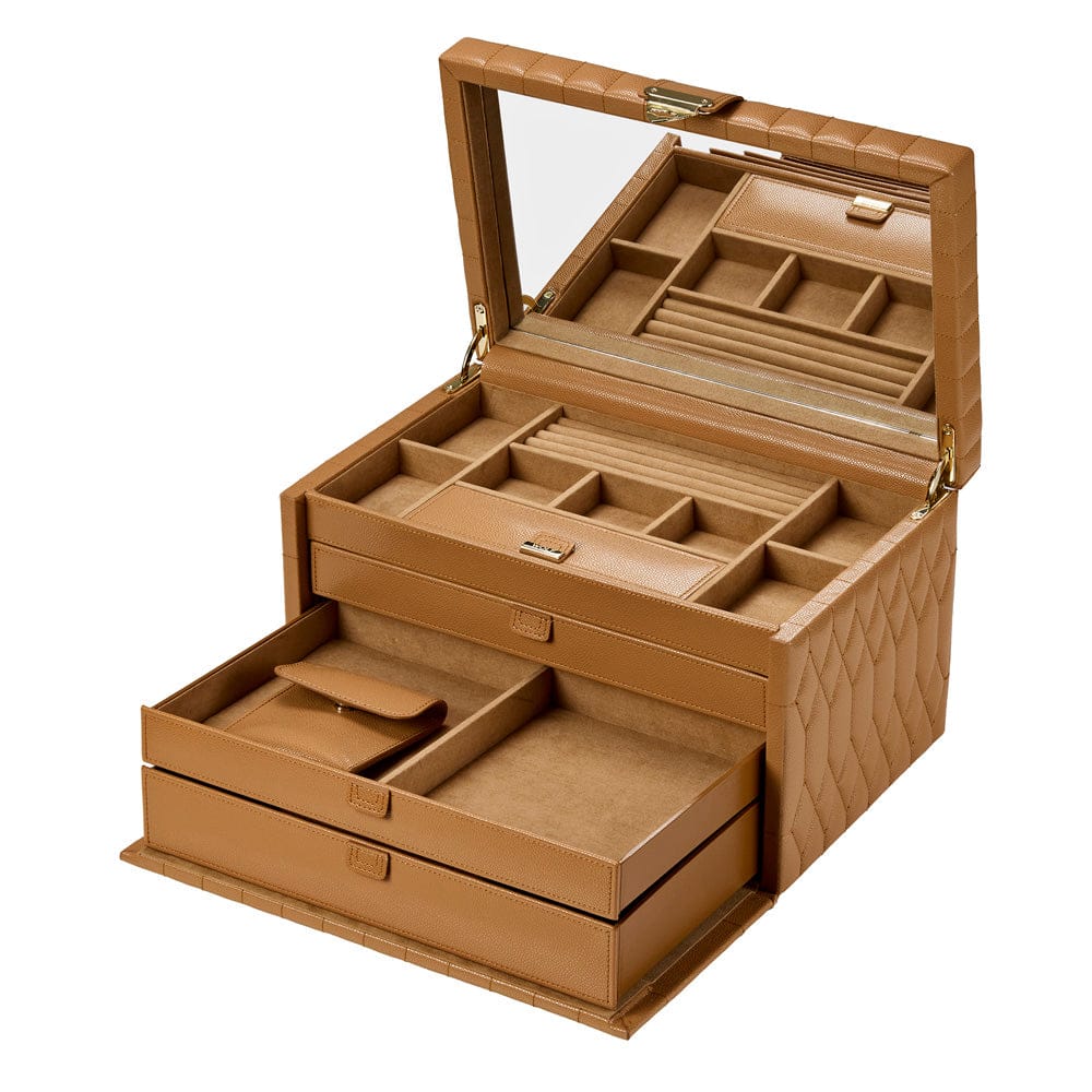Lauren Large Jewellery Box Caramel 349807