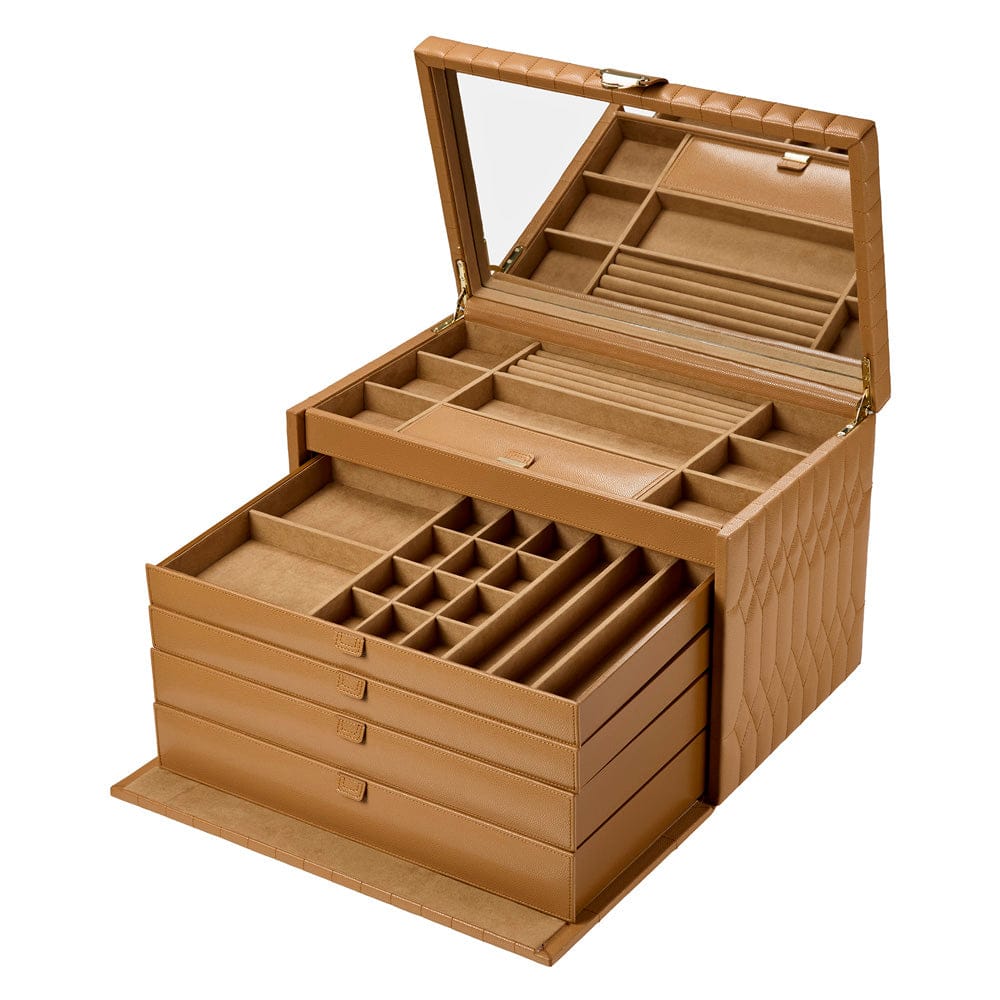 Lauren Extra Large Jewellery Box Caramel 349907