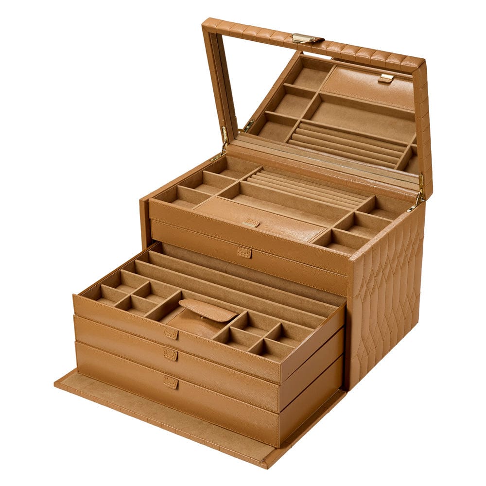 Lauren Extra Large Jewellery Box Caramel 349907