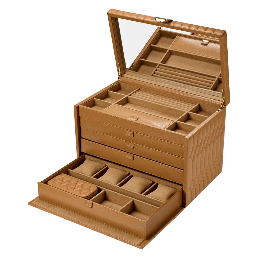 Lauren Extra Large Jewellery Box Caramel 349907