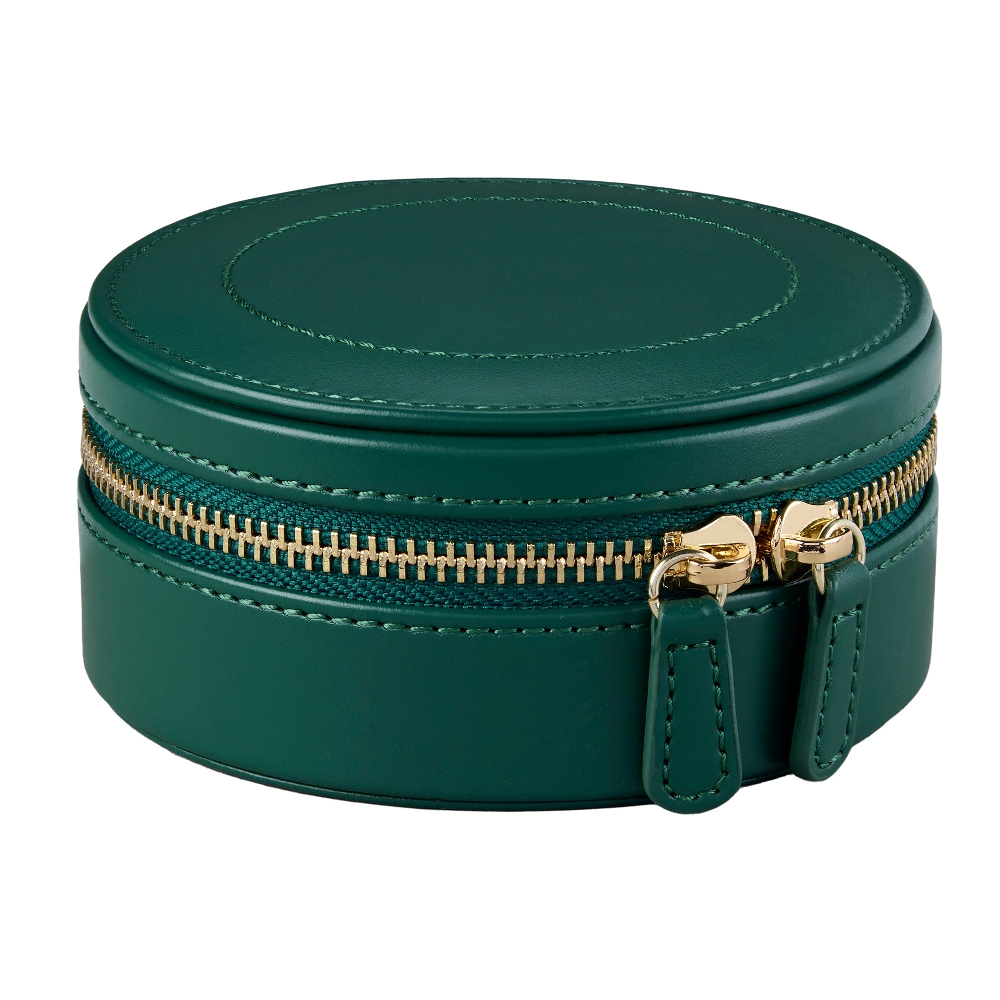 WOLF Sophia Forest Green Fruit Botanical Round Zip Jewellery Case 397712
