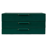 WOLF Sophia Forest Green Fruit Botanical Large Jewellery Box with Drawers 399312