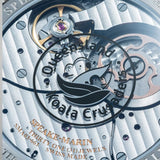 Sapphire case back of the Speake Marin Art Series Koala Automatic 42mm Watch 414217420, revealing the in-house SMA03 self-winding calibre. The micro-rotor at 9 o'clock powers the movement with a 52-hour power reserve.
