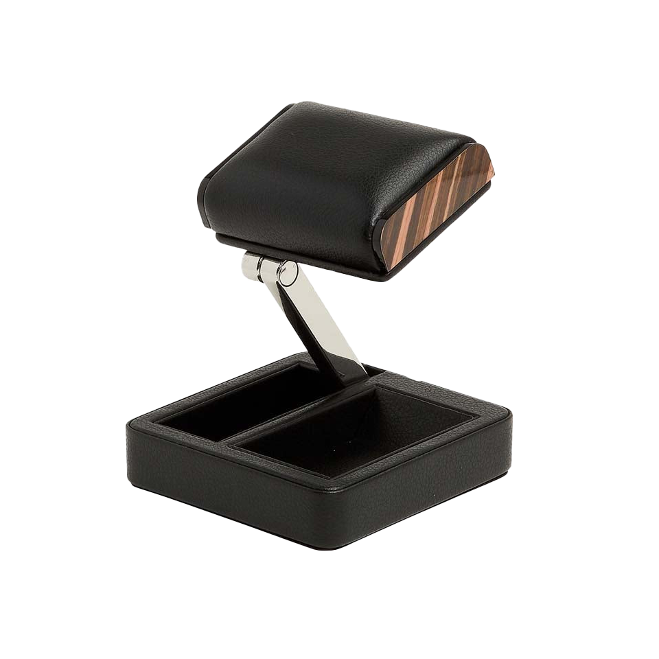 Wolf Roadster Single Travel Watch Stand Black