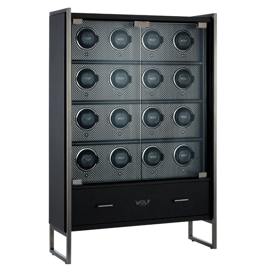 WOLF Axis 16 Piece Watch Winder Cabinet 488703