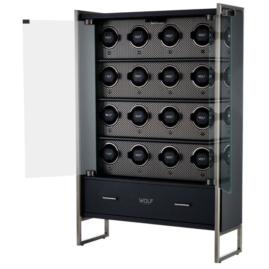 WOLF Axis 16 Piece Watch Winder Cabinet 488703