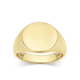 Round Signet Ring in 18ct Yellow Gold