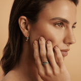 Dome Hoop Earrings in 18ct Yellow Gold