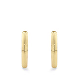 Quintessential Hoop Earrings in 18ct yellow gold from Hardy Brothers Jewellers, shown front-facing as a pair.