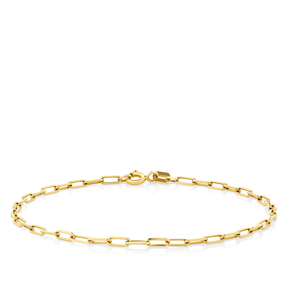 Paperclip Bracelet in 18ct Yellow Gold