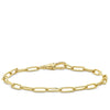 Paperclip Bracelet in 18ct yellow gold from Hardy Brothers Jewellers, shown in full length with its swivel clasp.