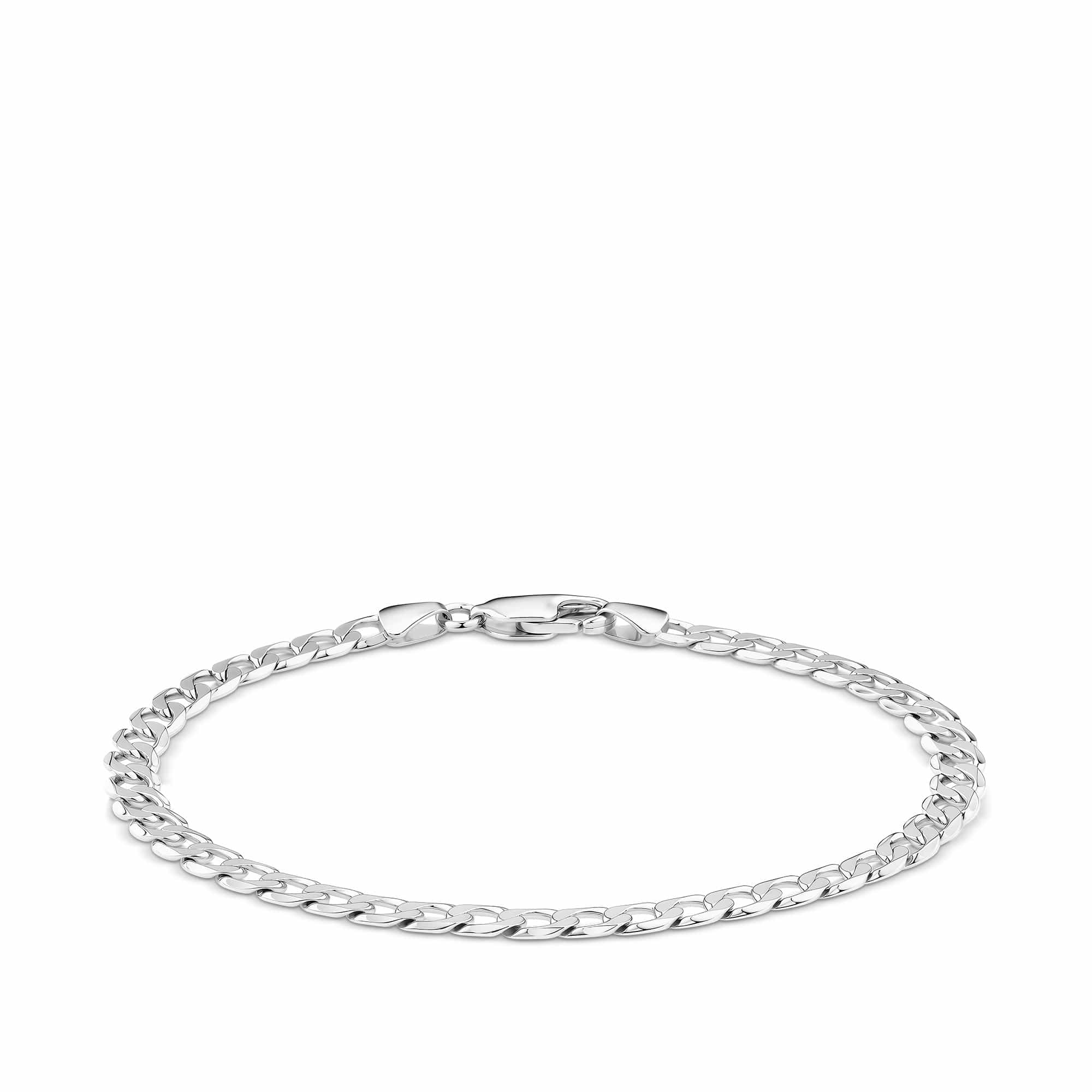 Curb Link Bracelet in 18ct White Gold