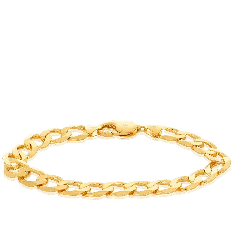 Curb Link Chain Bracelet in 18ct Yellow Gold