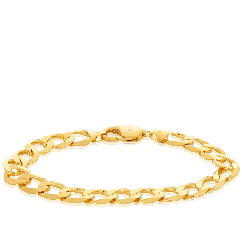 Curb Link Chain Bracelet in 18ct Yellow Gold
