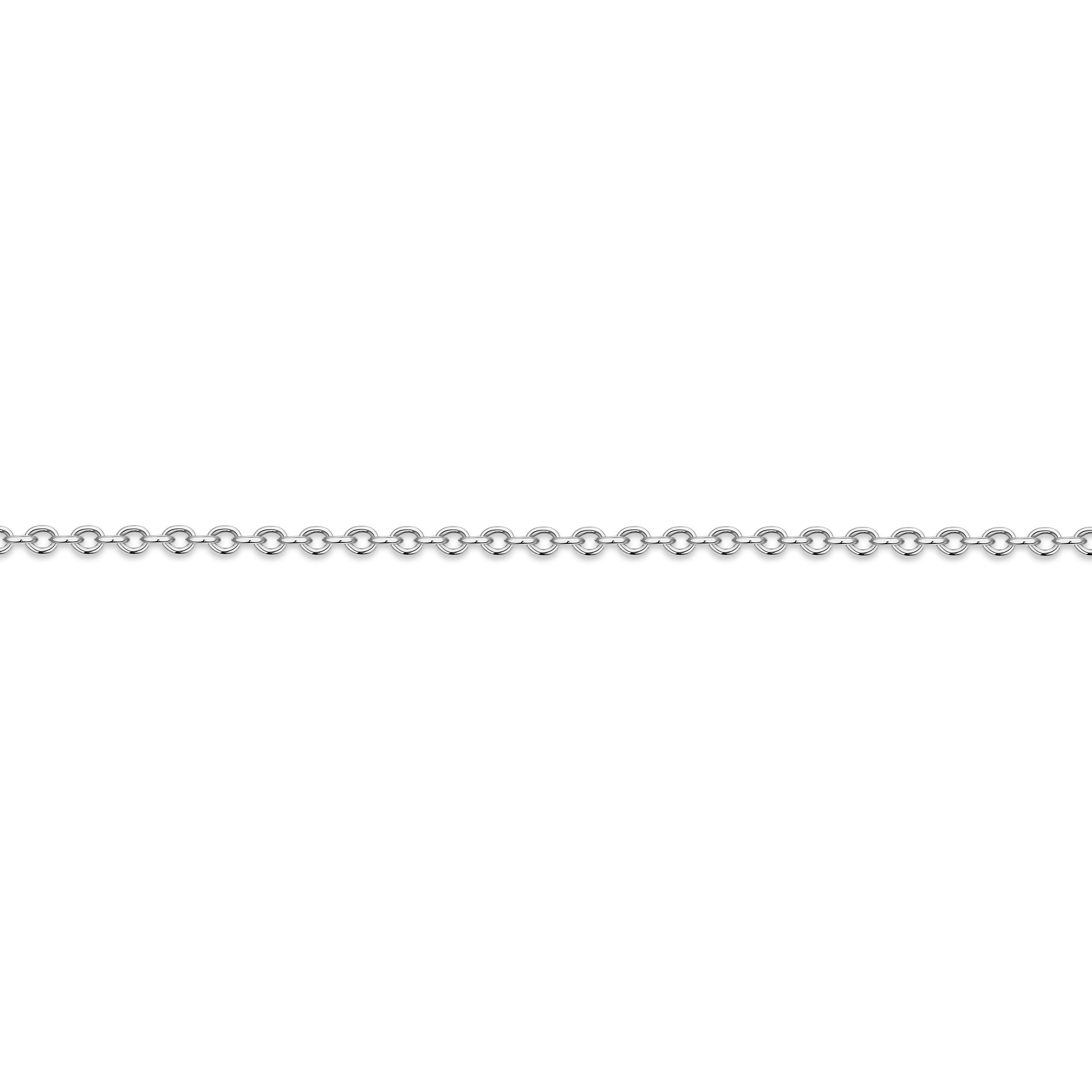 Round Cable 45cm Chain in 18ct White Gold