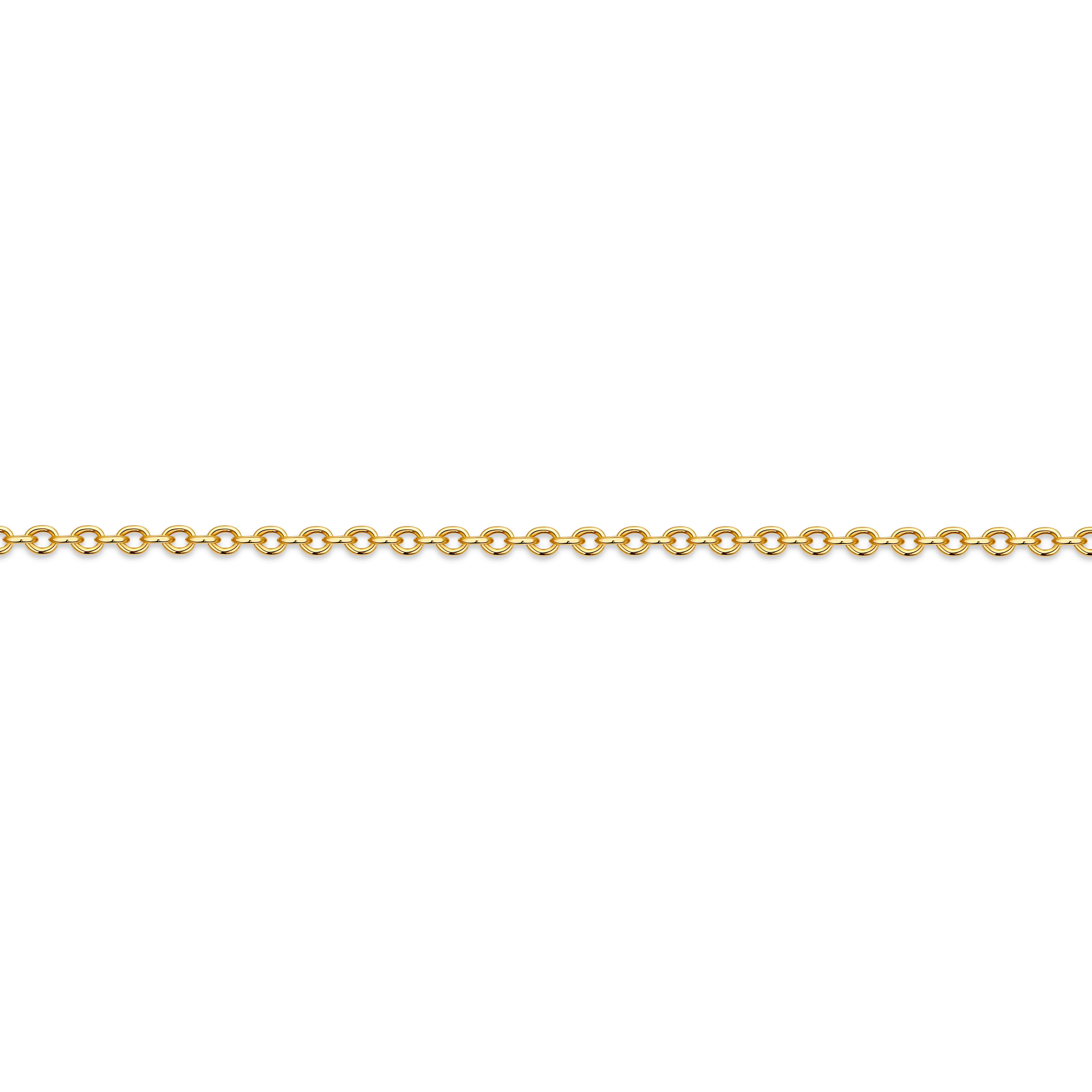 Round Cable 45cm Chain in 18ct Yellow Gold