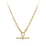 Gold Chain with removable Gold Pendant with Diamond Detailing