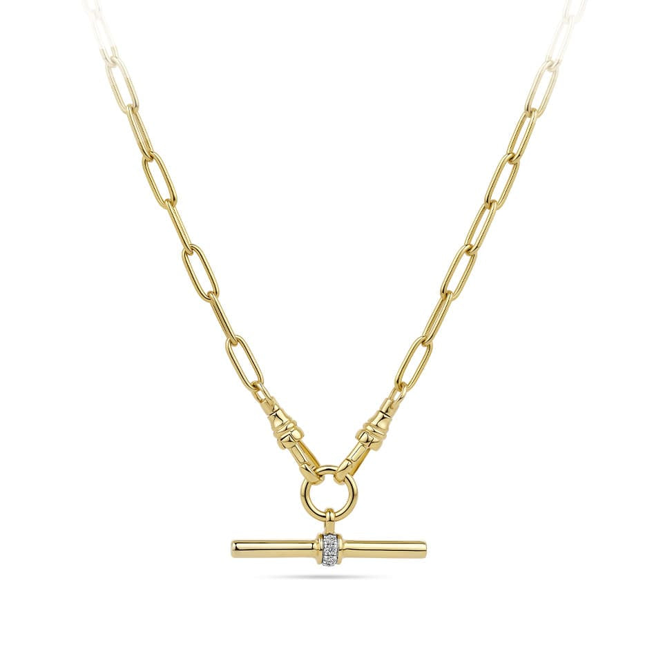 Gold Chain with removable Gold Pendant with Diamond Detailing