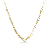 45cm Trombone Link Necklace with Swivel in 18ct Yellow Gold