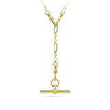 Gold Chain with removable Gold Pendant with Diamond Detailing