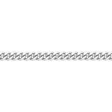 Close-up detail of the Miami Link Chain in 18ct white gold by Hardy Brothers, highlighting the polished, interlocked link design.