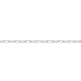 Close-up detail of the Paperclip Chain in sterling silver by Hardy Brothers, highlighting the polished, interlocked link design.