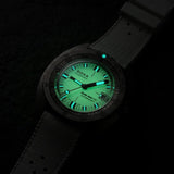 DOXA SUB 300 Ti5 Whitepearl luminous dial and hands