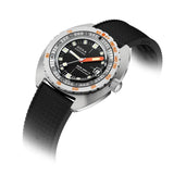DOXA SUB 300 Ti5 Sharkhunter 42.5mm Automatic Dive Watch in grade 5 titanium with black dial on black rubber strap, reference 823.50.101.20
