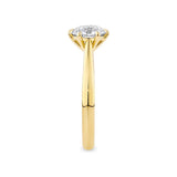 Round Brilliant Cut Diamond Engagement Ring in 18ct Yellow Gold