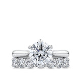 Round Brilliant Cut Diamond Engagement Ring in 18ct White Gold