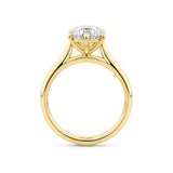 Round Brilliant Cut Diamond Engagement Ring in 18ct Yellow Gold
