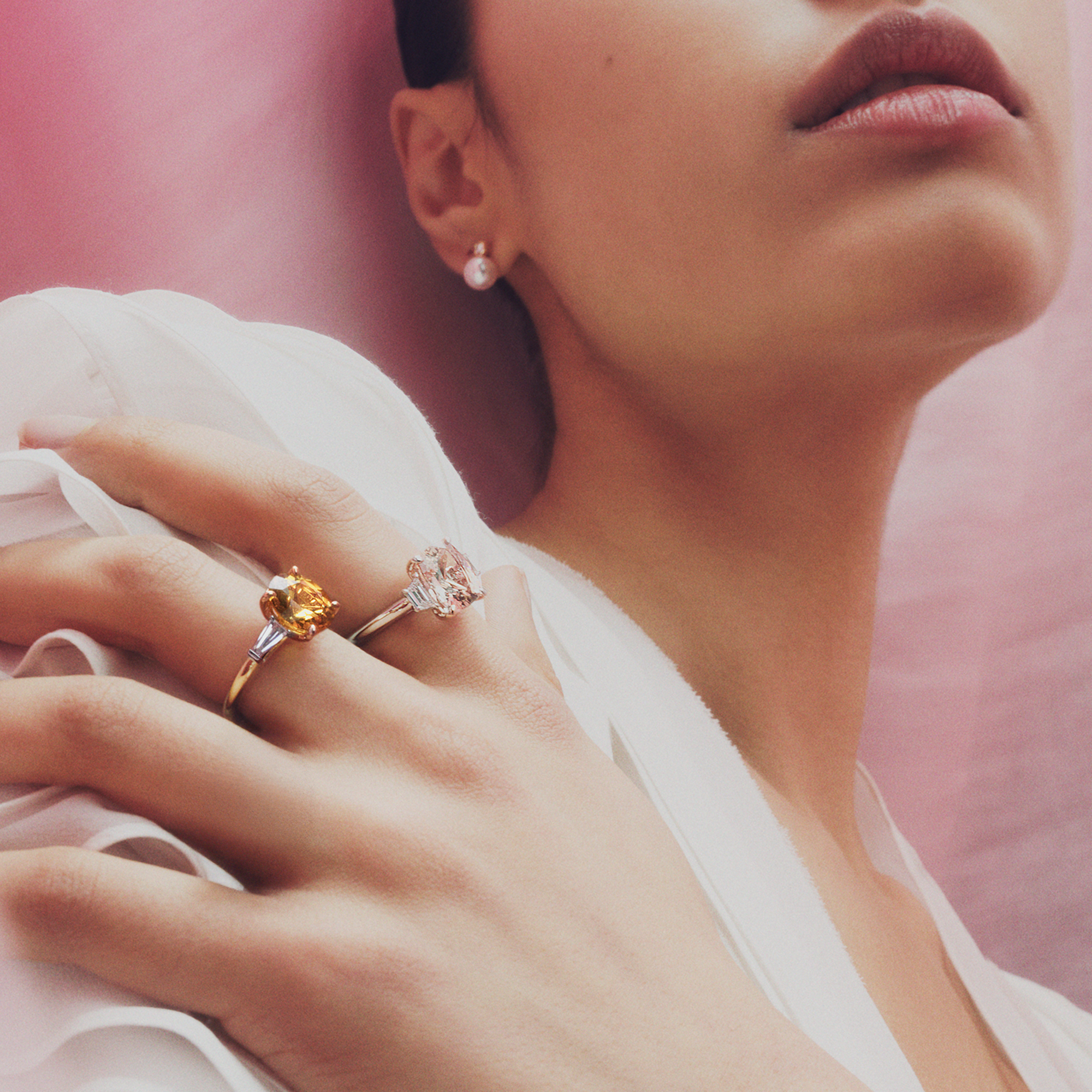 4.65ct Golden Sapphire 0.14ct Diamond Ring in 18ct Yellow Gold