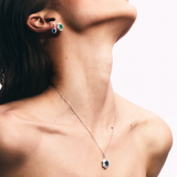 Emerald and Diamond Halo Earrings in 18ct White Gold