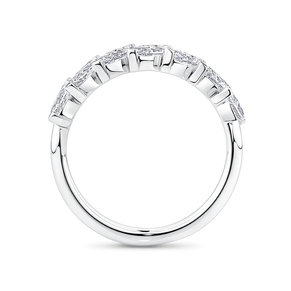 1.47 Carat Marquise Cut Diamond Half Eternity Ring in 18ct White Gold